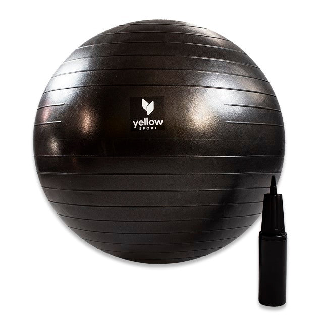 Soft ball with pump, 65cm YellowSport
