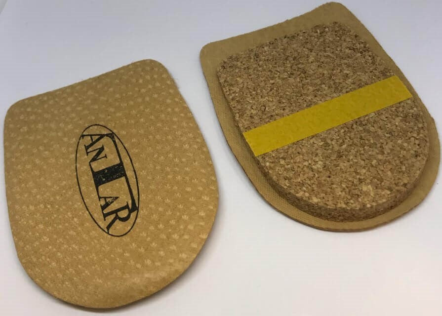 Men's leather orthopedic insoles with cork base, 2 pcs.
