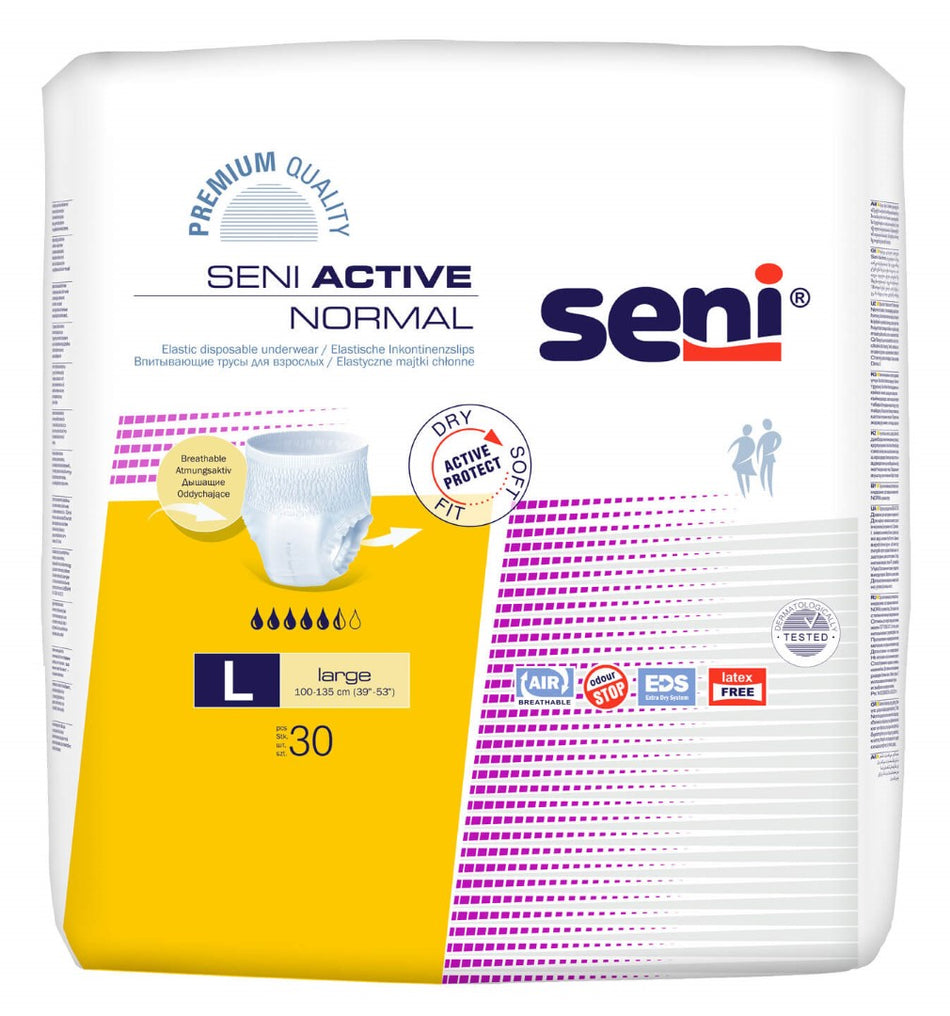 SENI Active Normal Large sauskelnės - kelnaitės, 30vnt.