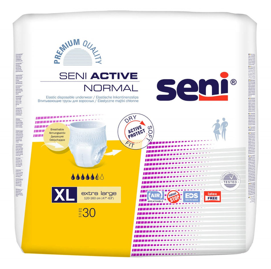SENI Active Normal Extra Large sauskelnės - kelnaitės, 30vnt.