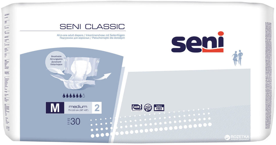 SENI Classic Medium одноразовые анатомические подгузники, 30 шт.