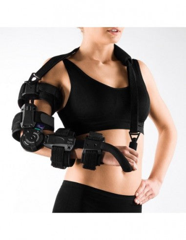 Elbow brace with ROM system