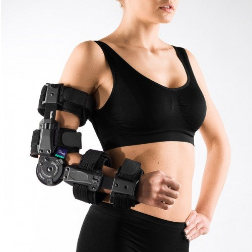 Elbow brace with ROM system