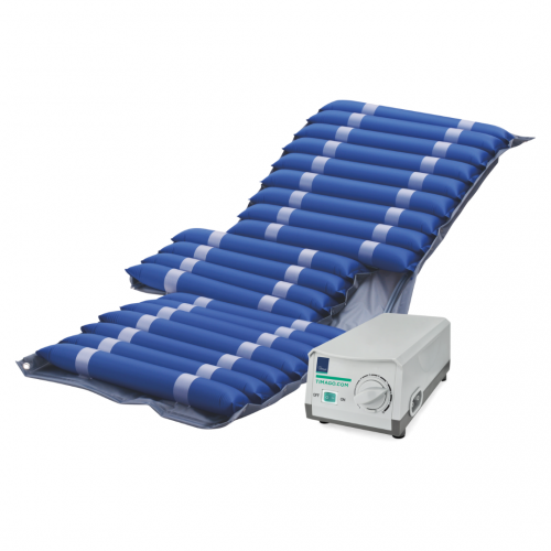 Mattress with a compressor and removable rails