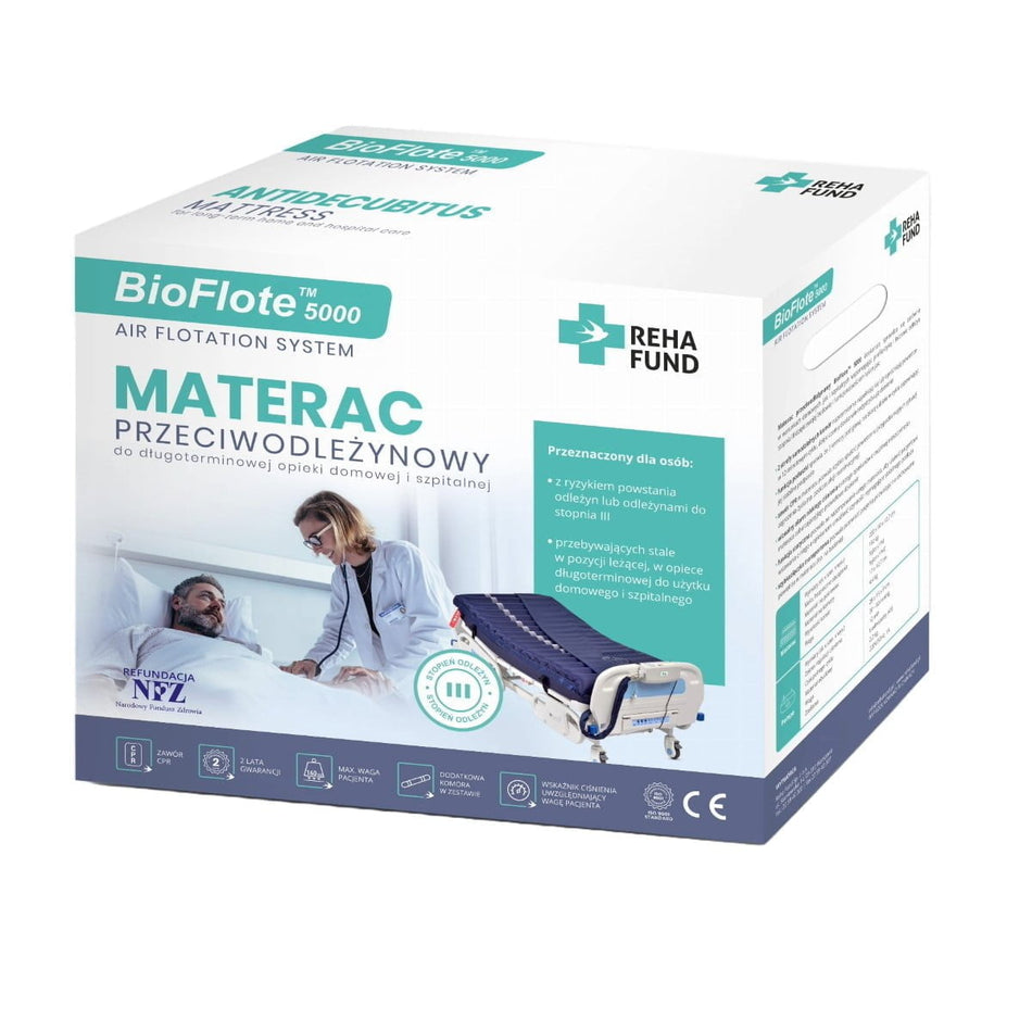 BioFlote 5000 Mattress with Compressor for Pressure Ulcer Treatment