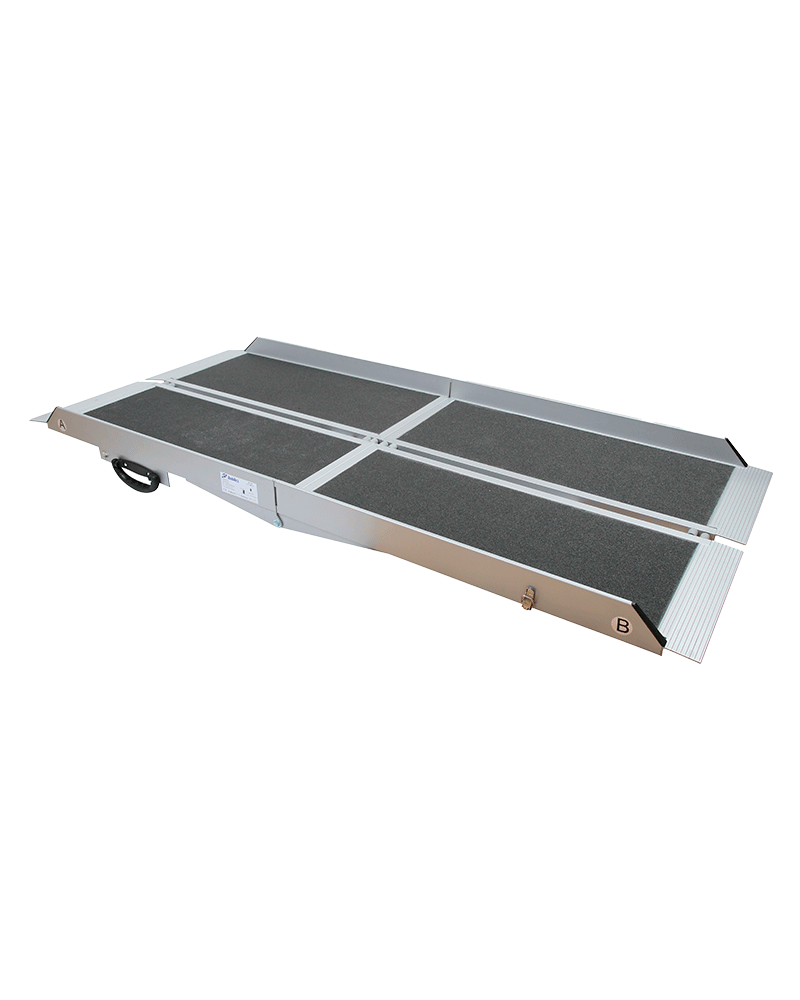 Portable wheelchair ramps, double folding, 2 pcs.