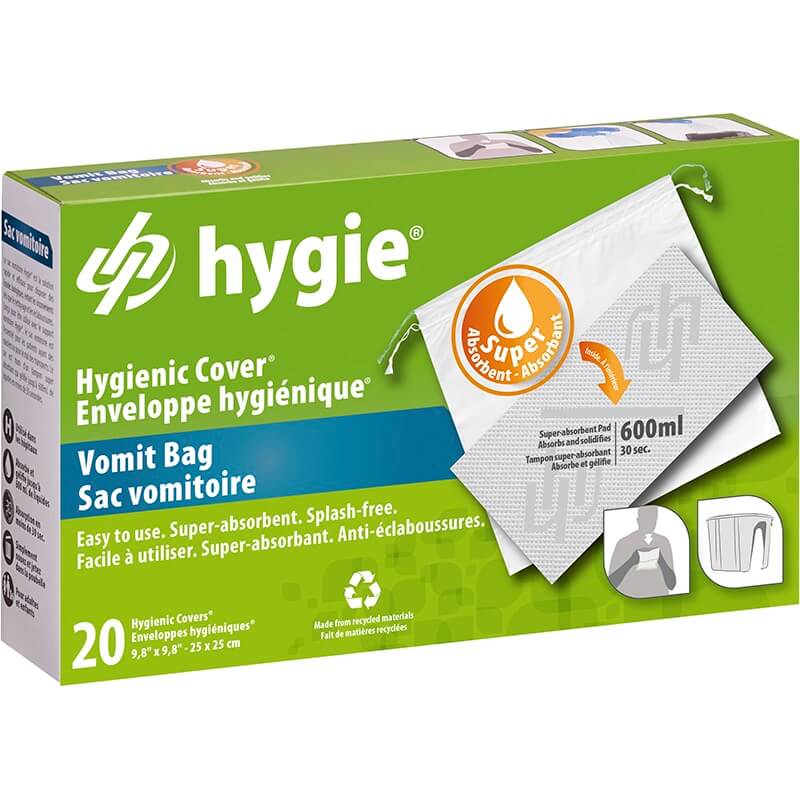 Hygie higieniniai vėmimo maišeliai, 20 vnt. (vienkartiniai)