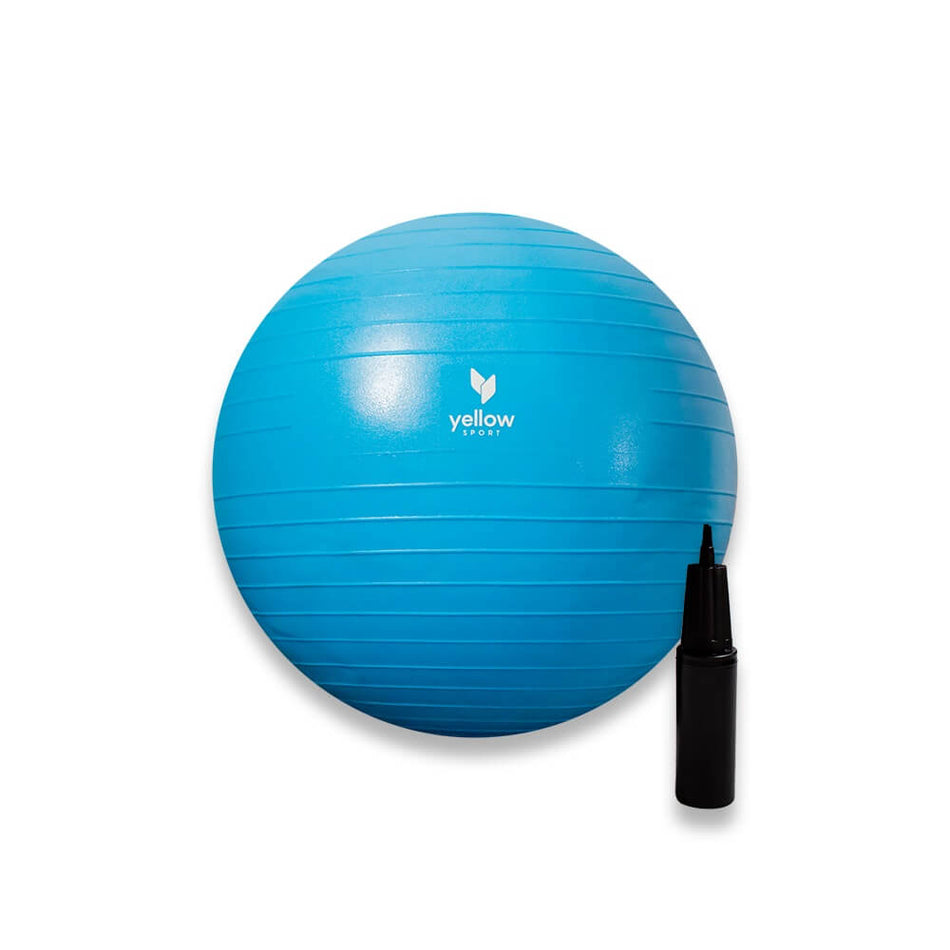 Soft ball with pump, 45cm YellowSport
