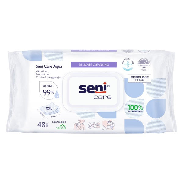 SENI Care drėgnos servetėlės AQUA, 48vnt.