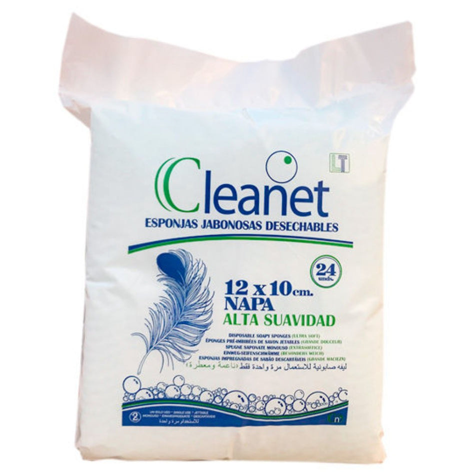 Kempinė prausimosi Cleanet 12x10cm, 24vnt.