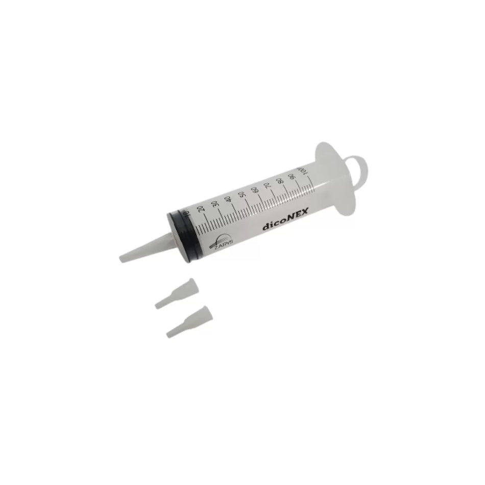 Švirkštas kateterio, 3 dalių, su adapteriais, vienkartinis 100ml 1vnt.