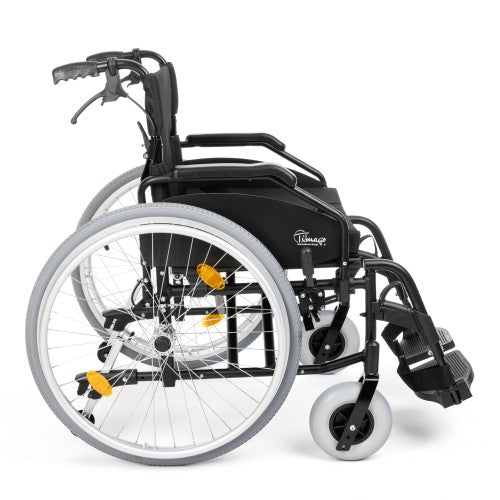Wheelchair - aluminum, with brakes, for an accompanied person